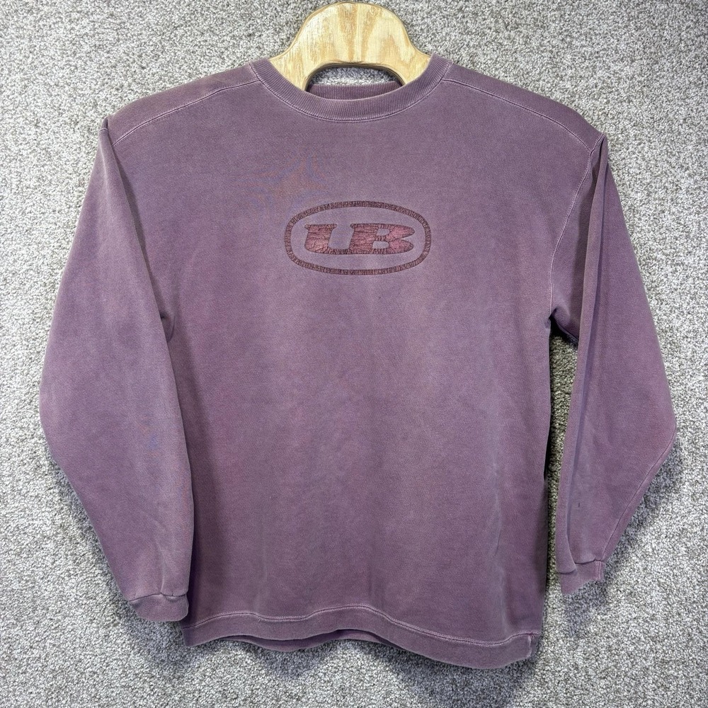 Y2K Unionbay Sweatshirt Mens Large Purple Fleece Pullover UB Logo Crewneck USA